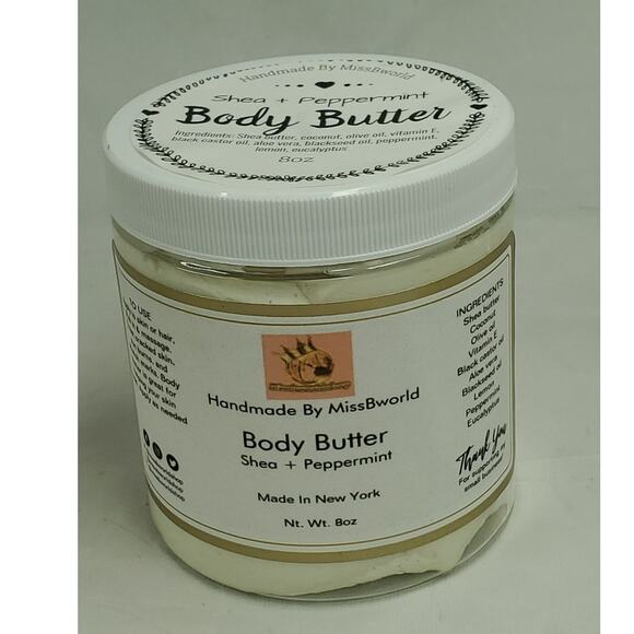 MissBworld Beauty Care Other - Shea Peppermint Body Butter Natural Moisturizer Handmade 8 oz